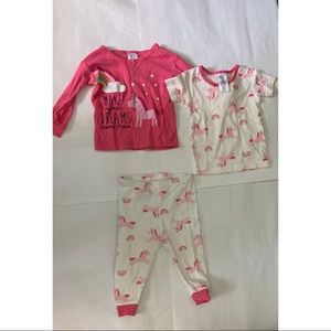 Babygirl 3 Piece Unicorn Pajamas